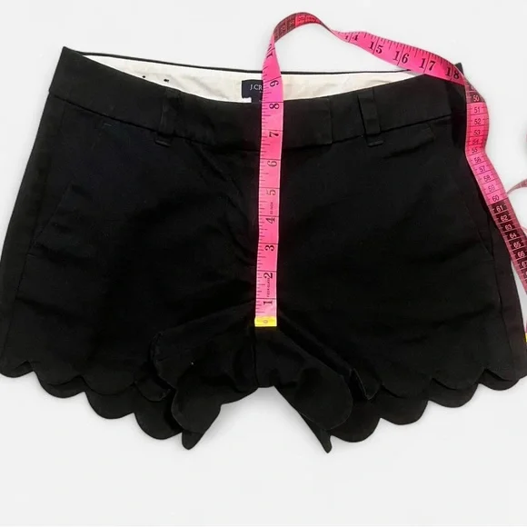 J. Crew Scalloped Chino Shorts Mid Rise Preppy Old Money Classic Summer Cotton - Picture 3 of 7